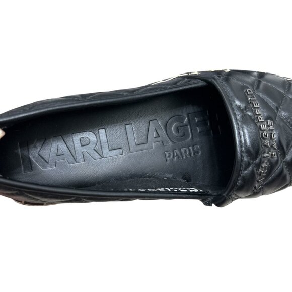 Karl Lagerfeld Paris DALIA Leather Quilted Platform Espadrilles women's sz 6.5 - Picture 7 of 12